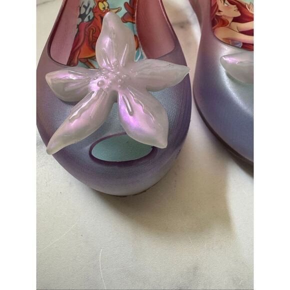 Mini Melissa Disney II Ultra girls size 13 shoes small heel slip on peep round t - Picture 4 of 7